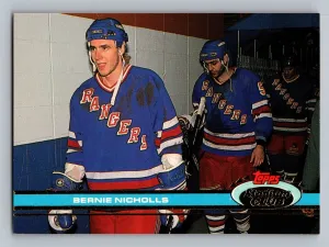 1991 Bernie Nicholls Topps Stadium Club - New York Rangers