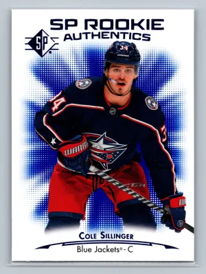 2021-22 UD SP Hockey Rookie Authentics Blue #108 Cole Sillinger