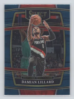 2021-22 Panini Select #3 Damian Lillard Blue (Retail Base)