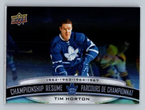 2023 Upper Deck Tim Hortons Legends Championship Resume TIM HORTON #CR-1 NM