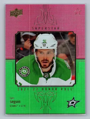 Tyler Seguin 2021-22 UD Series 2 Superstar Honor Roll #HR-96 Stars Red Rainbow