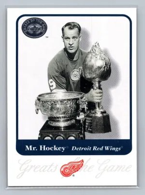 2001-02 Fleer Greats of the Game GORDIE HOWE (Mr. Hockey) Detroit Red Wings #1
