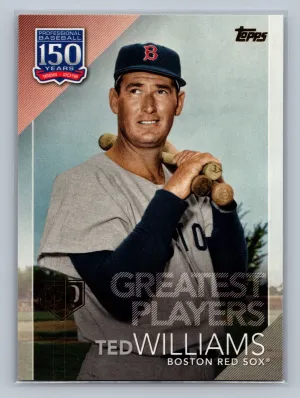 2019 Topps 150 Years of Baseball 150th Anniv. TED WILLIAMS #150-90 /150