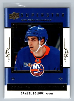 23-24 UD Series 2 Hockey Rookie Superstar Honor Roll HR68 Samuel Bolduc