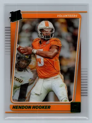 2023 Panini Chronicles Draft Picks #43 Hendon Hooker Clearly Donruss Green