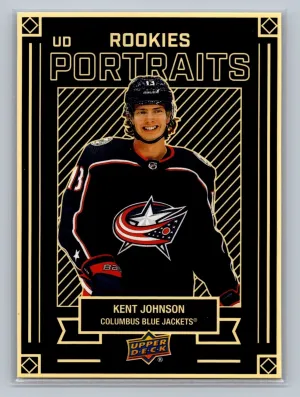 2022-23 Series 1 UD Portraits SP's #P-38 Kent Johnson - Columbus Blue Jackets!