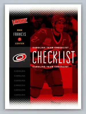 2000-01 Upper Deck Victory RON FRANCIS Checklist #42 NM