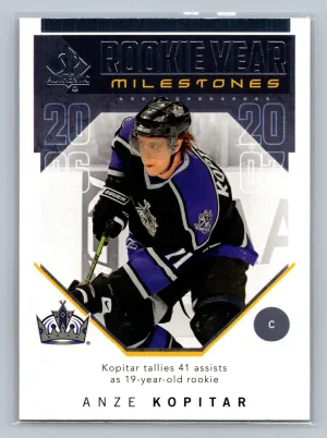 2018-19 SP Authentic Rookie Year Milestones ANZE KOPITAR #RYM-AK NM