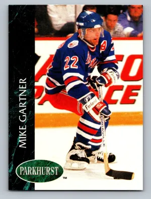 1992 Parkhurst Ice Mike Gartner #108 New York Rangers Hockey Card