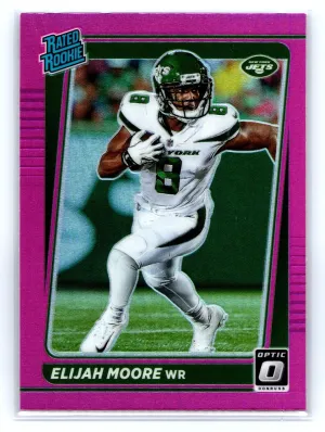 2021 Donruss Optic Rated Rookie Pink Elijah Moore New York Jets