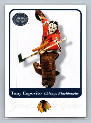 Tony Esposito 2001 Fleer Greats of the Game #19 Chicago Blackhawks