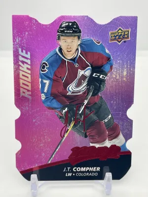J.T. Compher 2017-18 Upper Deck MVP Level 2 Purple #243 Avalanche Rookie RC