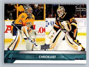 2017-18 17-18 Upper Deck UD Series 1 Base #199 Pekka Rinne Matt Murray