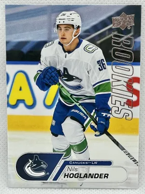 2020-21 Upper Deck NHL Rookie Box Set Card Nils Hoglander #18