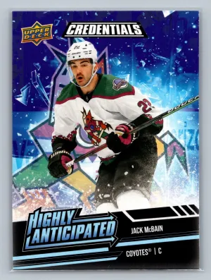 2022-23 Upper Deck Credentials - Highly Anticipated Jack McBain #HA-48 (RC)
