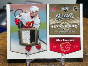 2007-08 MVP - One on One Dual Memorabilia - #OO-AJ *Alex Tanguay-Joffrey Lupul*