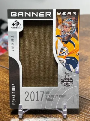 2017-18 SP Game Used Banner Year Stanley Cup Finals Pekka Rinne Nashville