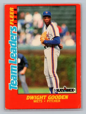 1988 Fleer Kay-Bee Team Leaders #10 Dwight Gooden