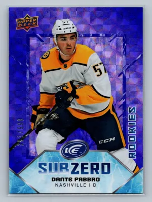 2019-20 Upper Deck Ice #SZ-36 Dante Fabbro Sub Zero Rookies #/999