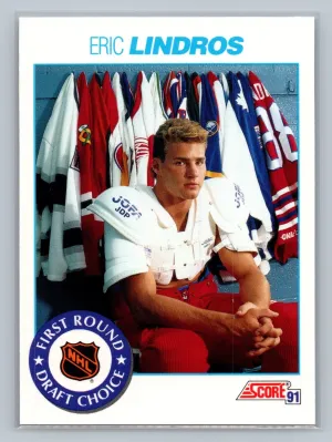 1991-92 SCORE Eric Lindros [First Round Draft Choice] Base Set #329