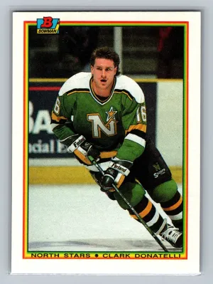 1990-91 Bowman #181 Clark Donatelli Minnesota North Stars Rookie Hockey Card