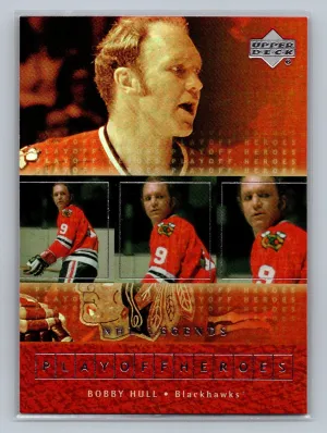 2000-01 Upper Deck Legends Playoff Heros #PH10 Bobby Hull Chicago Black Hawks