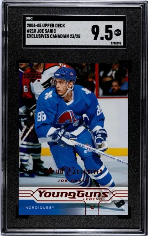 2004-05 Upper Deck #210 Joe Sakic Young Guns Canadian Exclusives 23/25