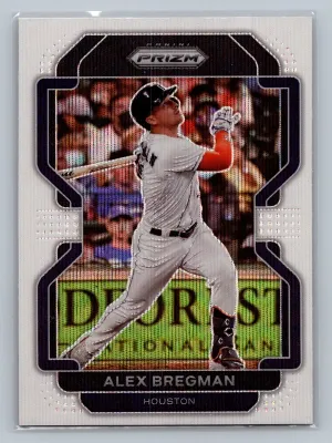 2022 Panini Prizm #50 Alex Bregman White Wave Prizm
