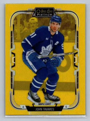 2025-26 O-Pee-Chee Platinum Neon Yellow Surge JOHN TAVARES #114 NM