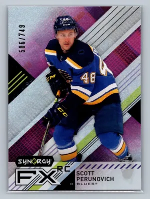 2021-22 Upper Deck - Synergy Fx Rookies Scott Perunovich #FXR-SC Purple / (RC)