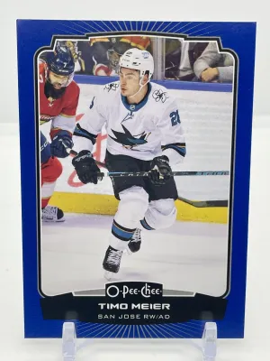 2022-23 UD O-Pee-Chee OPC Base Blue Border #193 Timo Meier - San Jose Sharks