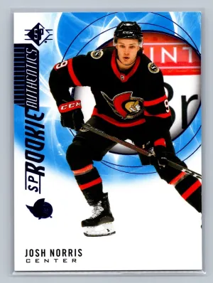 2020-21 SP Rookie Authentics Blue #135 Josh Norris Ottawa Senators