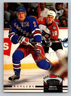 1992 Topps Stadium Club Hockey Brian Leetch Card #73