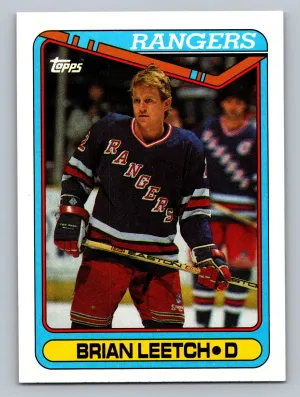 1990-91 Topps (A) Brian Leetch #221 NM or Better New York Rangers
