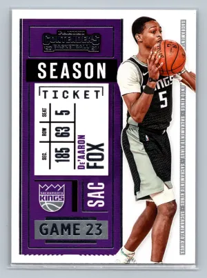 2020-21 Panini Contenders #88 De'Aaron Fox