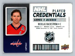 2017-18 Upper Deck MVP Nicklas Backstrom #NHL-NB