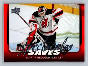 2008-09 Upper Deck Hockey Series 2 MARTIN BRODEUR Spectacular Saves #SAVE5 NM