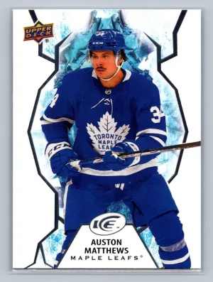 2021-22 UD Ice Base #62 Auston Matthews - Toronto Maple Leafs