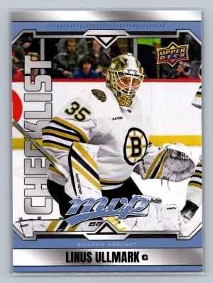 2024-25 Upper Deck MVP #100 Linus Ullmark Checklist