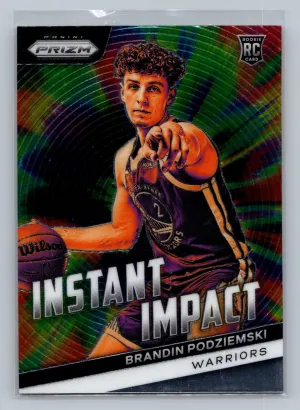 2023-24 Prizm Brandin Podziemski Instant Impact Silver Prizm Rookie RC #25 NBA