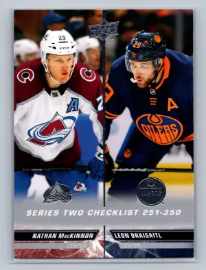 2022-23 Upper Deck Series 2 Checklist #449 Nathan MacKinnon & Leon Draisaitl