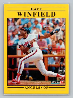 1991 Fleer #329a Dave Winfield