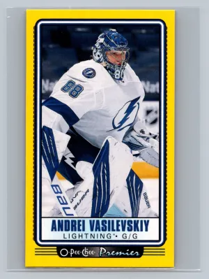 2021-22 O-Pee-Chee - Premier Tallboys - Yellow ! Andrei Vasilevskiy
