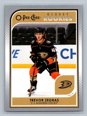 2021-22 O-Pee-Chee Glossy Rookies Trevor Zegras R-8 RC Upper Deck Series 1