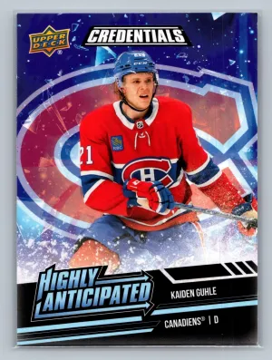 2022-23 Upper Deck Credentials - Highly Anticipated Kaiden Guhle #HA-46 (RC)