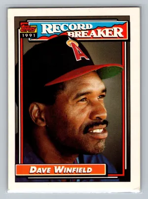 1992 Topps #5 Dave Winfield Large Topps Gold logo on back