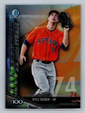 2017 Topps Bowman Chrome #BTP-74 Scouts Top 100 Refractor KYLE TUCKER NM-MT