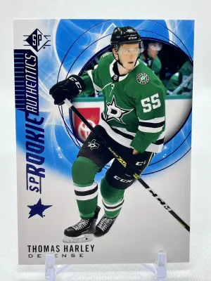 Thomas Harley 2020-21 UD SP Hockey Blue Parallel - Rookie Authentics #110