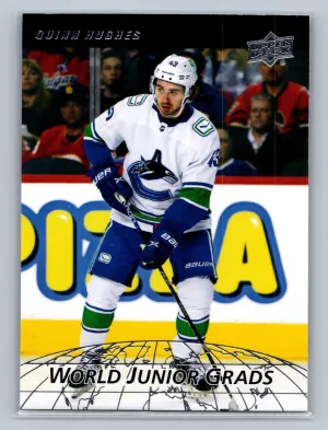 2022-23 Upper Deck World Junior Grads #WG-24 Quinn Hughes - Vancouver Canucks