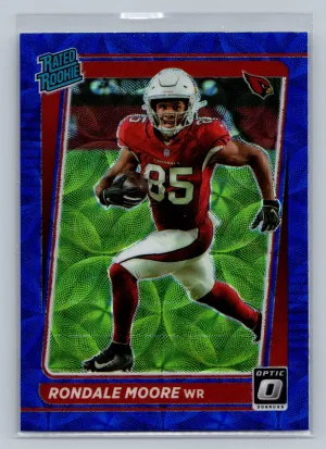 2021 Donruss Optic - Rated Rookie Blue Scope Prizm #217 Rondale Moore (RC)